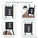 H12 (1 Pack) 4-Digit Combination Cable Padlock with 12 inch (30 cm) Flexible Steel Cable, Small Lock for Locker,Luggage, Backpack,Cabinet,Gym Bag,Toolbox,Travel,Black (1, 30cm(12 inch Cable))