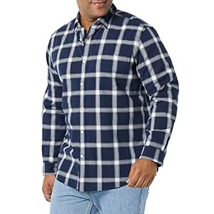 Amazon Essentials Men’s Long-Sleeve Regular-fit Stretch Poplin Shirt