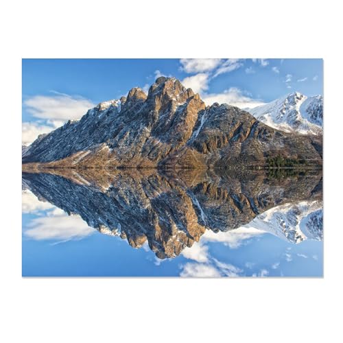 Photo sur toile haut de gamme de paysage montagneux enneigé FLUCK