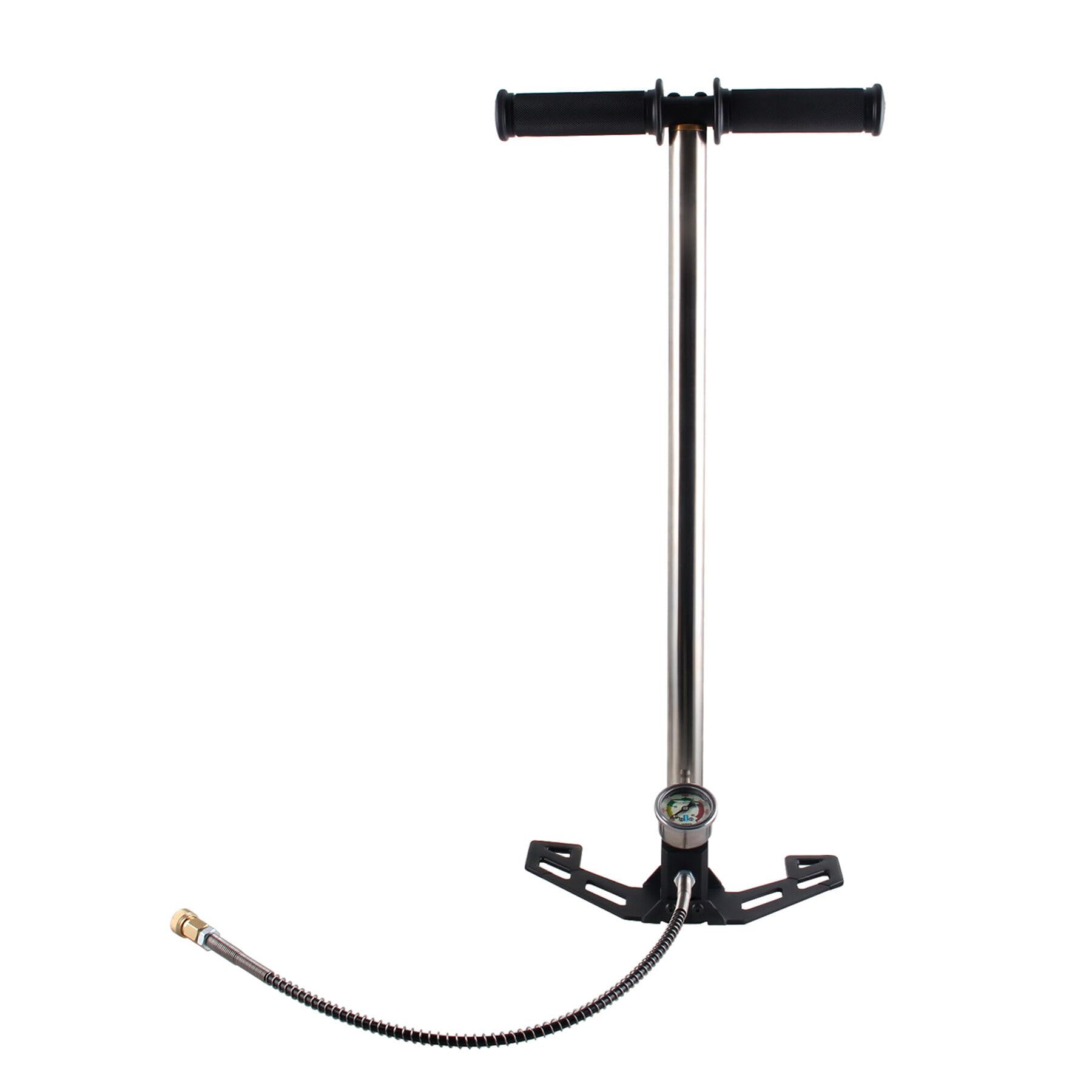 Dreistufige Hochdruckluftpumpe 4500psi 30 MPa Hochdruck PCP Luftgewehr Füllbügelpumpe für Luftgewehre, Tauchflaschen, Paintball-Füllreifen, Reifenbal