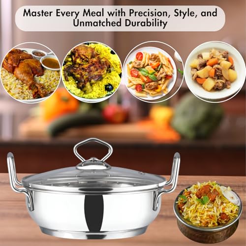 Wok de Acero Inoxidable Vinod con Tapa de Vidrio miniatura 5