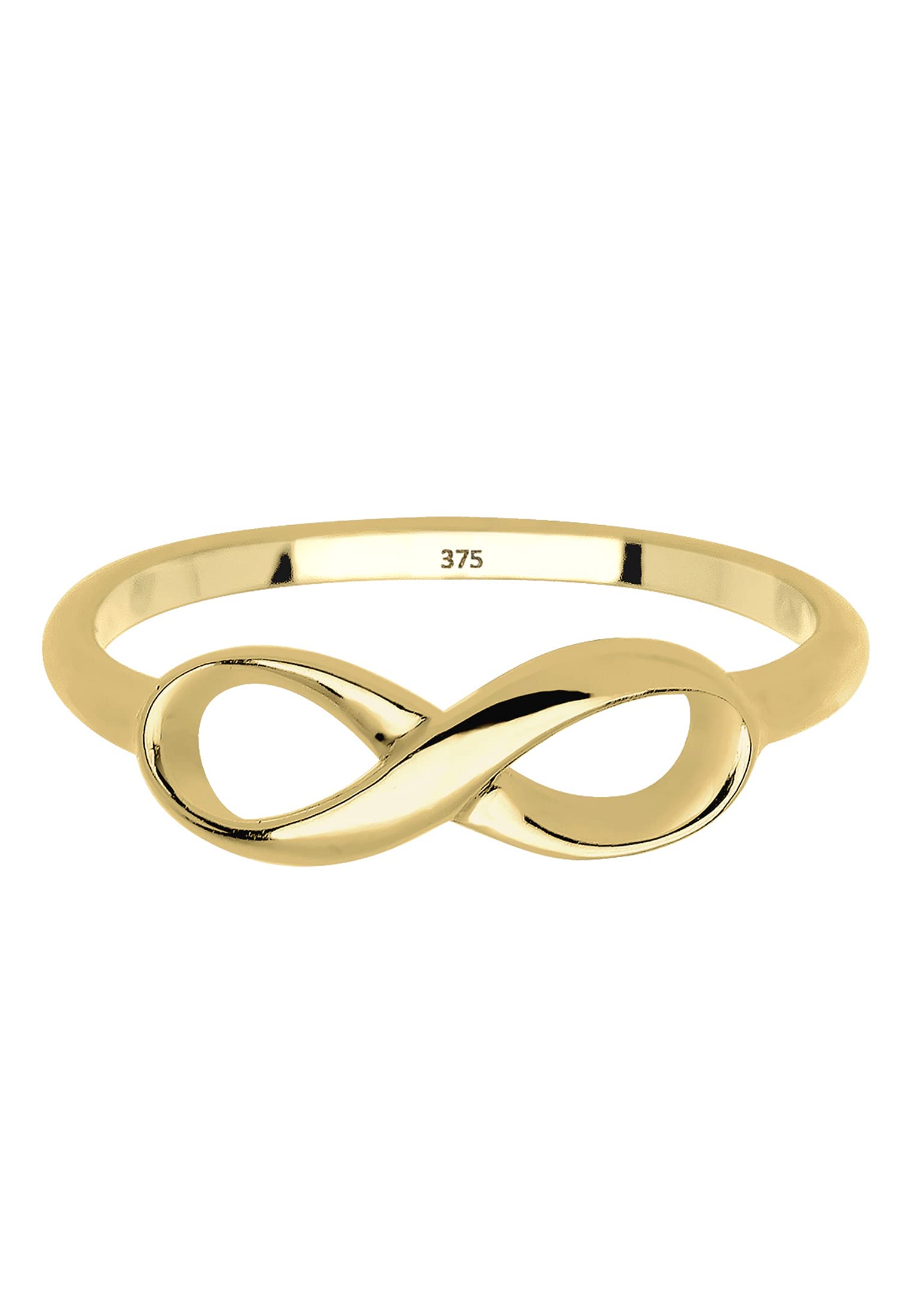 Elli PREMIUM Damen Motivring Unendlichkeit Liebe Freundschaft Liebesbeweis 375er gelbgold