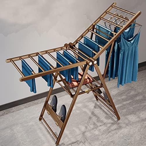 Foldable Clothes Drying Rack Aluminium Drying Rack, Clothes Drying Racks Outdoor,Collapsible Portable Laundry Racks for Drying Clothes Towels Bed Linen, Space-Saving Lau