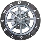 Reloj de pared para salón: mecanismo de movimiento preciso y silencioso, sin , con movimiento continuo para disfrutar de un ambiente tranquilo. relojes de pared con diseño de automóvil