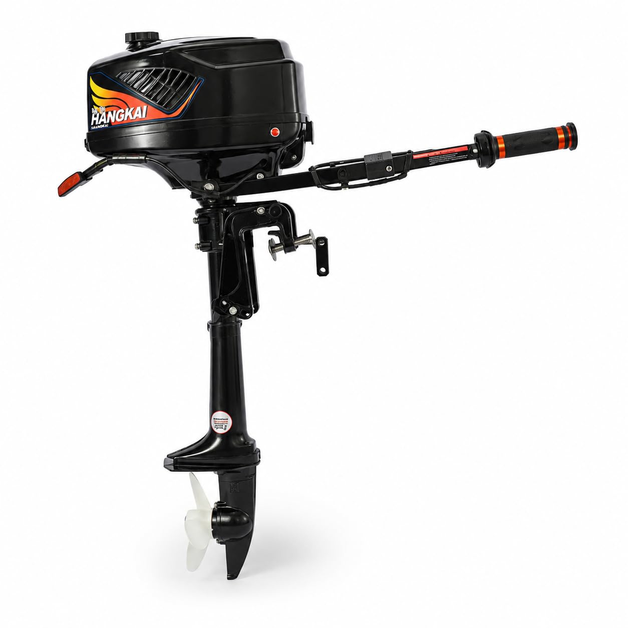 Bateau hors-bord 90 cm, bateau gonflable avec moteur, moteur de bateau de pêche, moteur de bateau à 2 temps pour kayak, canoë et petits véhicules nautiques, noir, nylon et aluminium, pour loisirs et