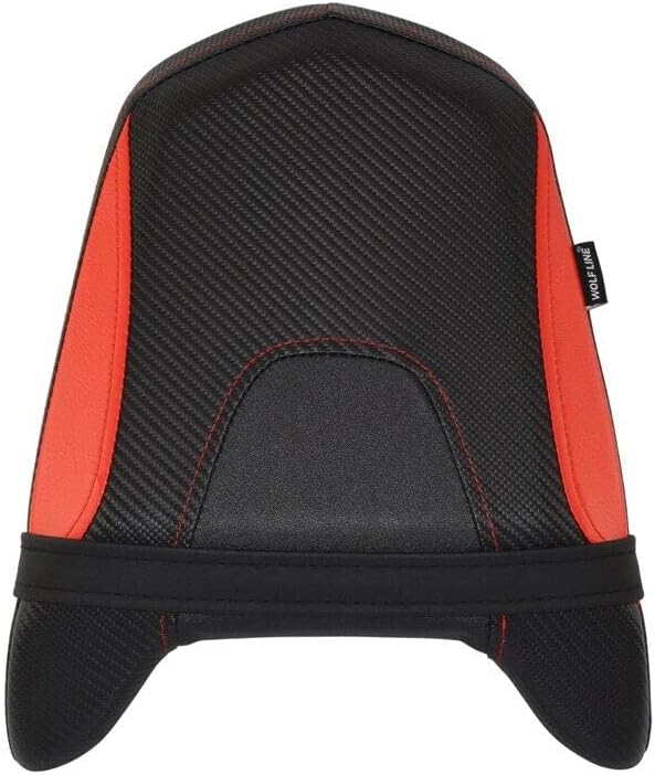 Motorbike Front Rider Rear Passenger Solo Seat Cowl Cushion Pad Synthetic Leather For Honda CB650R CBR650R CB CBR 650 R RA 2019 2020 2021 2022 (Rear Red)