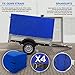 Jago® Hochplane - 2075 x 1150 x 900 mm, Gummigurt, Ösen und Schnallriemen, wasserdicht, Blau/Schwarz - Anhängerplane, Abdeckung, Abdeckplane, Gewebeplane, Plane für Stema PKW Anhänger (Blau)