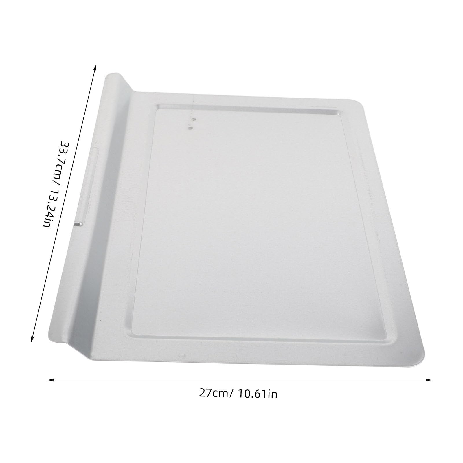 Bandeja Recogemigas del Horno Rectangular de Hierro Plata | Cocina y Tostado, 13, 27x10, 63 Pulgadas, Ajuste Continuo y Formato Moderno