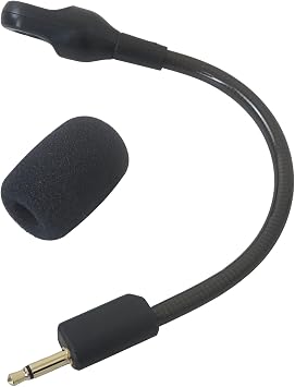 3.5mm Detachable Game Boom Microphone with Foam Fit for Razer BlackShark V2 and V2 Pro Wireless Gaming Headset with Foam, Work for PS5, for PS4, Black