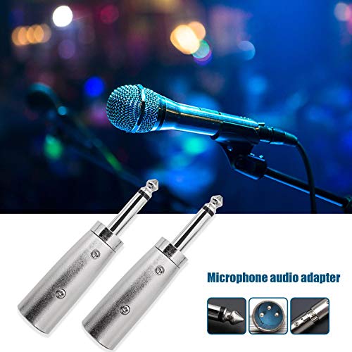 2x 3 pins XLR naar 1/4 Inch Adapters, XLR Mannelijke Socket naar 6.35mm Mannelijke Jack Mono Plug Conversie Connectors… - Image 3