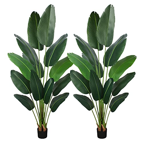 YEPDIN Artificial Bird of Paradise Plant 6 Ft Tall Fake