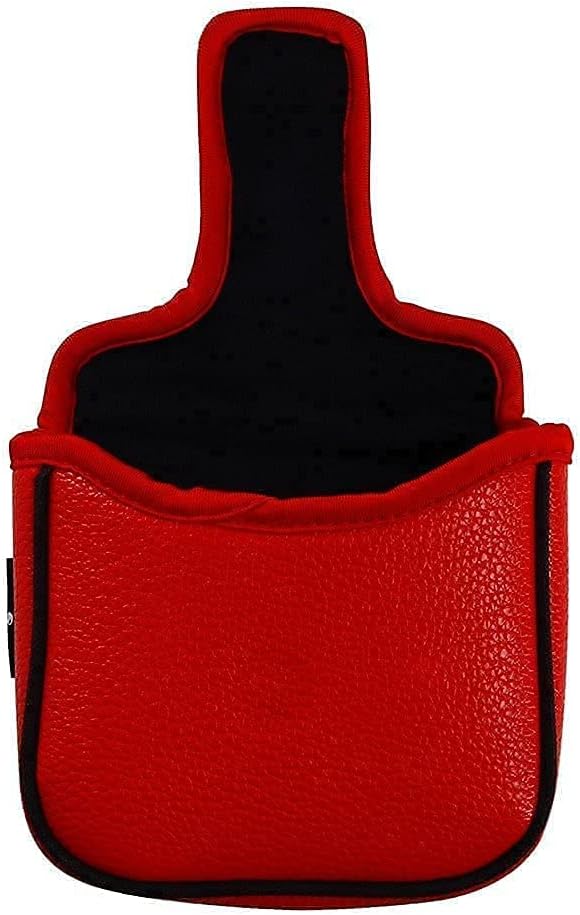 Big Teeth Heel Shaft Golf Square Mallet Putter Cover Headcover Center Shafted Putter Club Protector Compatible with High MOI Large Taylormade Scotty Cameron 6M DB