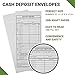 100 Cash Drop Envelopes - Bulk Cashier Deposit Envelopes for Cash Recordkeeping, Perfect for Business, Banks, Stores, Retail and Restaurants (White Kraft)