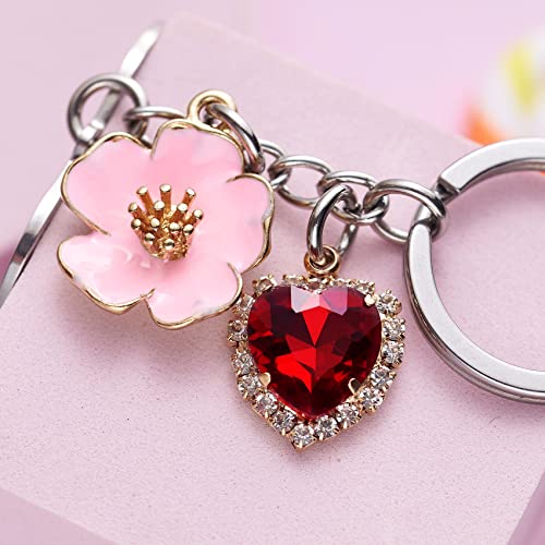 Stitch Gifts Cute Keychains Ohana Means Family Friendship Gift Stich Stuff Ornament Heart Keychain Birthday Present (Ohana Means Family) #TOP4