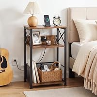 AMHANCIBLE Record Player Stand with Charging Station, Vinyl Record Storage — image 7