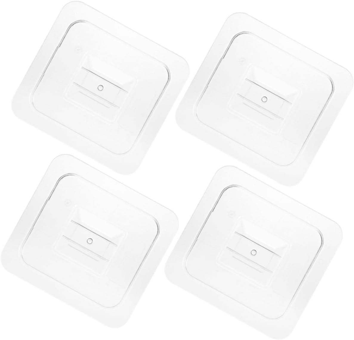 MAGICLULU 4pcs Transparent Food Box Dust Covers Protective Lids for Candy Fruit Storage Space Saving Design Sturdy Drop for Kitchen Organization
