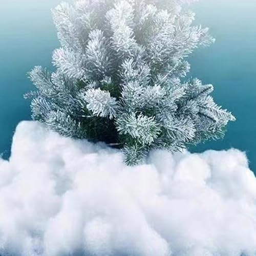 Nieve artificial peluda para decoraciones de invierno en el hogar de algodon blanco 6