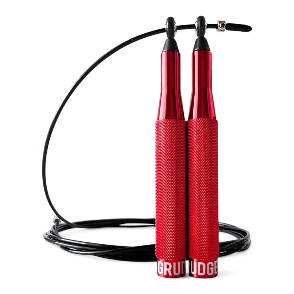 GRUDGE® Corde à Sauter Rx speed CROSSFIT - Corde de Vitesse Ajustable avec Poignées Ergonomiques - Câble en Acier pour Double-Unders et Entraînement Fitness - Convient à tous