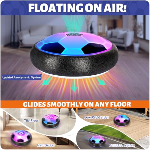 image for Officygnet 2 Pack Hover Soccer Ball Toys Gifts for 5, 6,7, 8-12 Year O