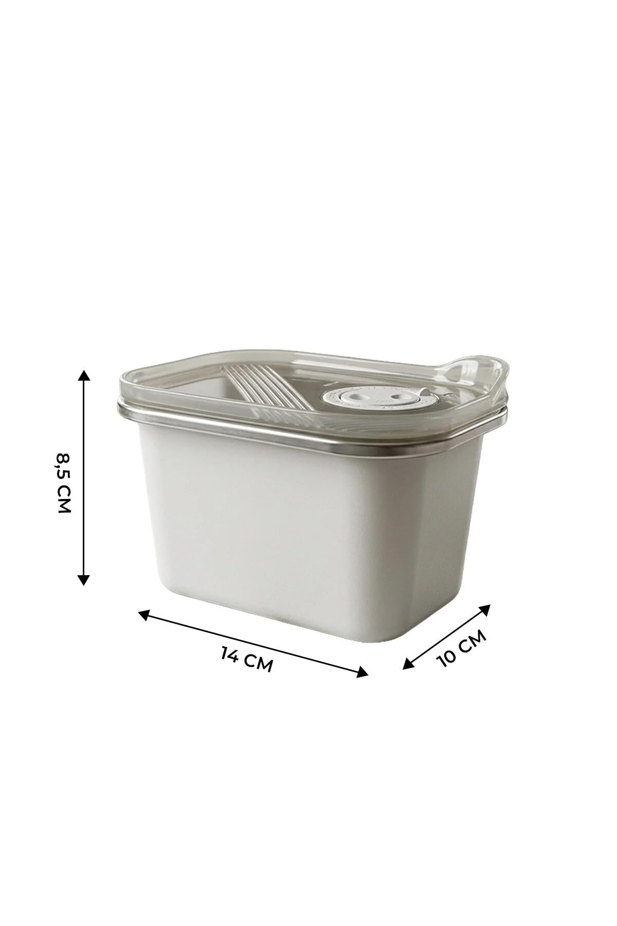 Edelstahl Frischhaltedosen Set 4-teilig – 304 Edelstahl Vorratsdosen mit Vakuumdeckel – Luftdichte Lebensmittelbehälter 500 ml (2x), 1300 ml & 3000 ml