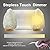 Omonic White Himalayan Salt Lamp Night Light Lights Crystal Hand Carved Hymalain Rock Table Lamps(5-8 lbs,6.5-10"),Thailand Rubberplatinum Base, Dimmable Touch Switch Control (3 Bulbs Included)