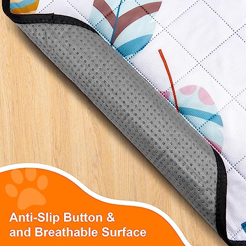 Image of LOOBANI Washable Pee Pads for Dogs, 1 Pack Ultra-Absorbent and Leak-Proof Whelping Pads, Non-Slip Reusable Puppy Pads, Waterproof Puppy Training Pads for Playpen, Crate, Housebreak, 72x72in, White