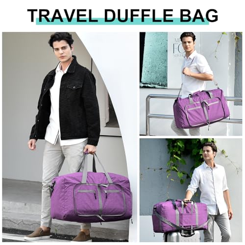 Image of Dimayar 40L Foldable Duffle Bag, Travel & Weekender, Overnight, Gym