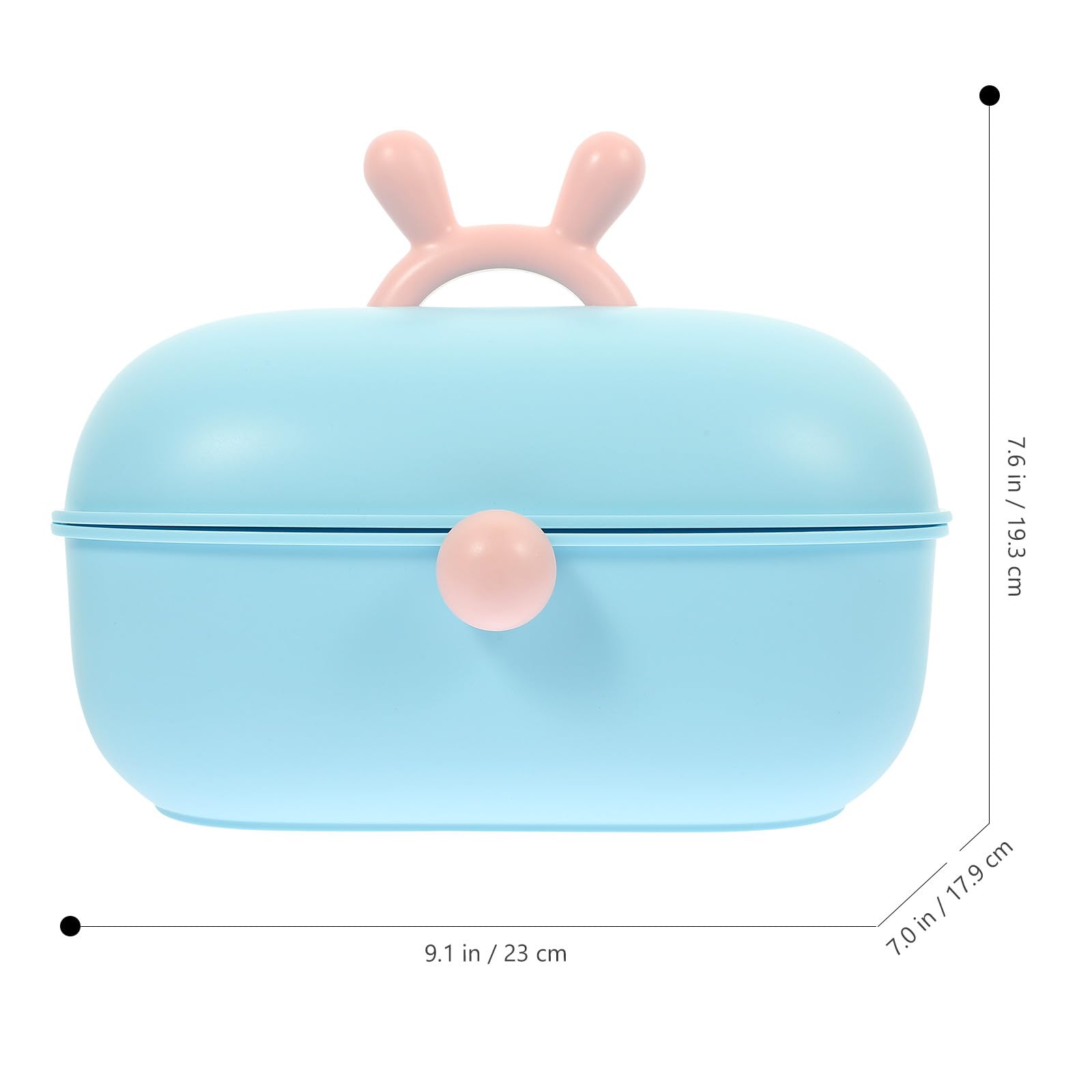 PRETYZOOM Multifunktionaler Mehrlagiger Aufbewahrungsbox Organizer aus Kunststoff für Haaraccessoires Schmuck und Nähzubehör mit DREI Fächern Blau Kindersicher
