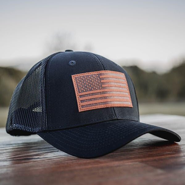 Tactical Pro Supply Leather Flag Patch Snapbacks Hat for Men and Women - Image 2