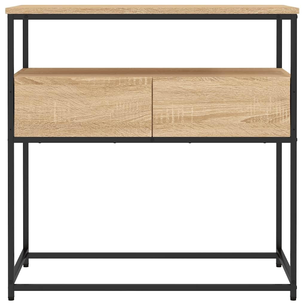 Stolik konsolowy Dąb Sonoma 75 x 40 x 75 cm, materiał drewniany, nowoczesny, stabilny, do przedpokoju, salonu, korytarza, stolika nocnego, stolika pomocniczego