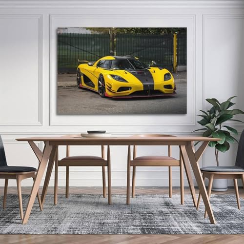 Koenigsegg Agera poster voiture de course grand format déco murale chambre