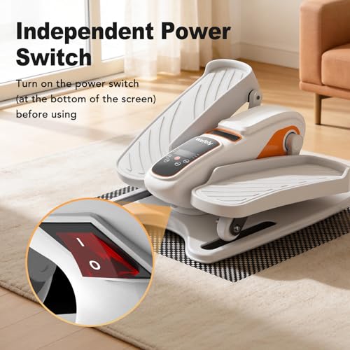 Image of Under Desk Elliptical Machine,Leg Exerciser While Sitting for Seniors with 12 Adjustable Speed RF Remote Control,Quiet & Portable Mini Seated Pedal Exerciser with Non-Slip Mat for Home Office