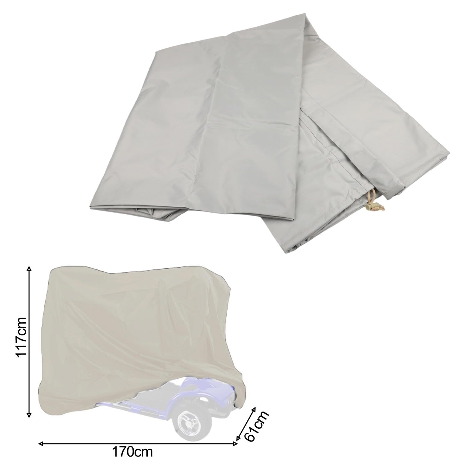 Funda impermeable para scooter de movilidad de 3 a 4 ruedas, 210D Oxford, refugio eléctrico para silla de ruedas con bolsa de almacenamiento al aire libre, lluvia, nieve, para protección