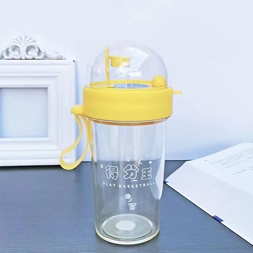 Miniatura 2 de Botella de agua de baloncesto, botella de agua potable de 16 onzas con juego de baloncesto en la parte superior, botella de agua portátil divertida