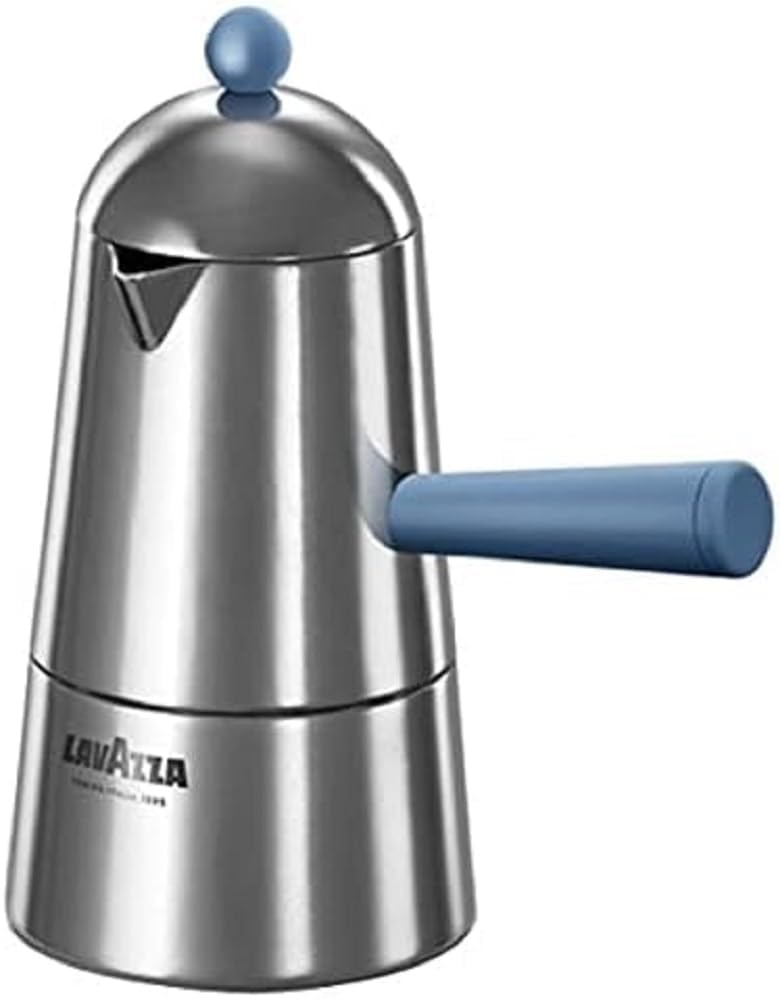 ILSA Pop Carmencita Aluminium Coffee Maker, Blue Handle, 2 Cups
