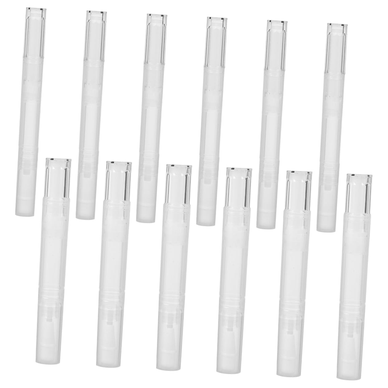 Beatifufu Empty Nail Oil Bottles 12pcs Cuticle Oil Pens Refillable Lip Gloss Tubes Mini Nail Polish Pens