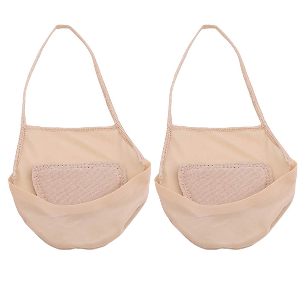 OTRIEKGOMYIE Women'S Ultra Low Cut No Show Padded Half Liner Socks With Slingback(Flesh)