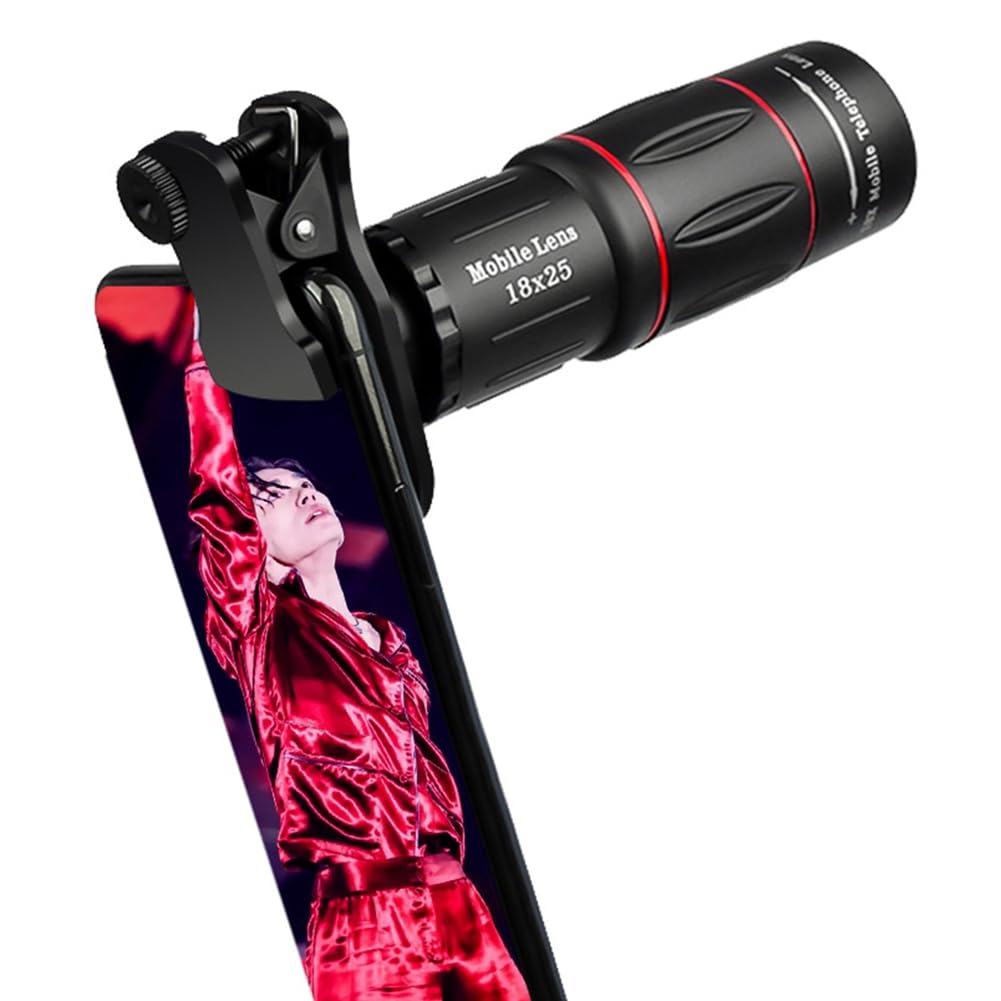 Téléobjectif de Téléphone Mobile Universel 18x Zoom de Caméra Externe pour Les Concerts Sportives et Photographies de Voyage