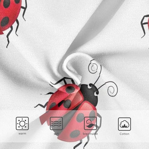 Cotton Toddlers Underwear Floral Vivid Red Black Ladybugs White Little Girl Panties Cartoon Undies Kids Briefs 2t3