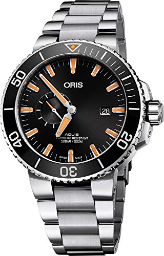 Oris Aquis Small Second Date Mens Stainless Steel Automatic Diver Watch - 45mm