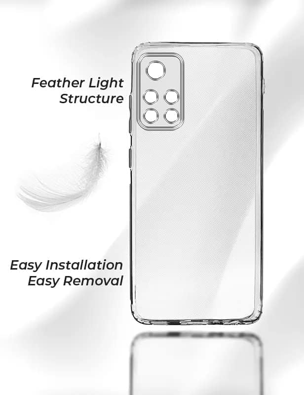 Image of Jkobi Back Case Cover for Poco M4 Pro 5G (Silicone Clear Shockproof Case with Camera Protection | Soft and Flexible | Transparent)