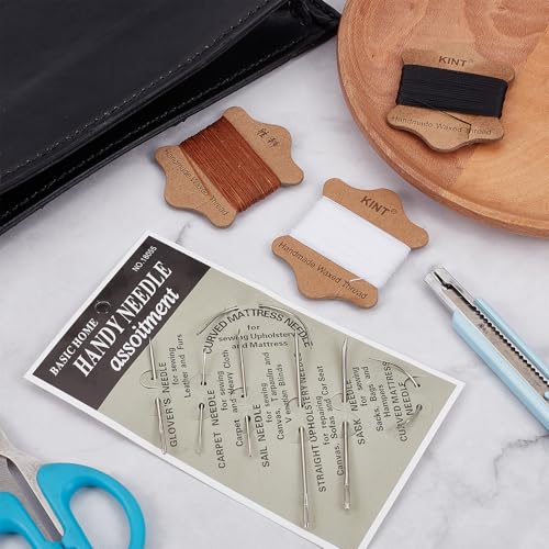Hilos para coser cuero multicolor con kit de reparación miniatura 5