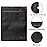 100 Pack Resealable Mylar Bags 7.1 x 10.2 Inch Smell Proof Bags Foil Pouch Flat Bag Matte Black