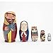 Bits and Pieces - 5pc Nesting Doll Holy Family -The Nativity Family Hand Painted Hand Made Wooden Nesting Dolls Matryoshka Nativity Figurines - Set of 5 Dolls from 5.5