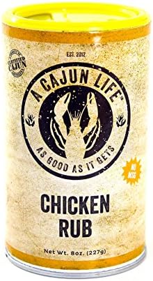 A Cajun Life Chicken Rub Seasoning | Authentic Certified Cajun Chicken Rub, Non-GMO, No MSG, 8 oz