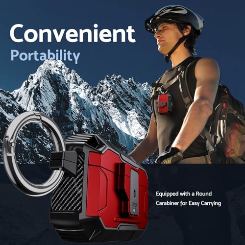 Coque pour AirPods Pro 2 DASFOND rouge - Étui antichoc robuste compatible version 2022 - 6