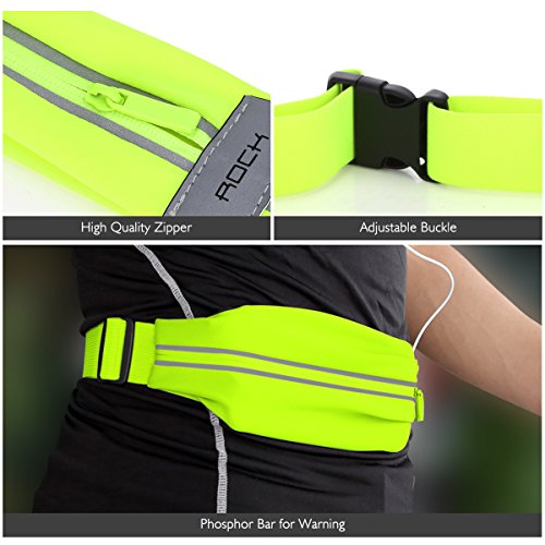 Pochete Rock Bag Esportiva Impermeabilizável Fluorescente P/Celulares Até 6 Polegadas (Verde)