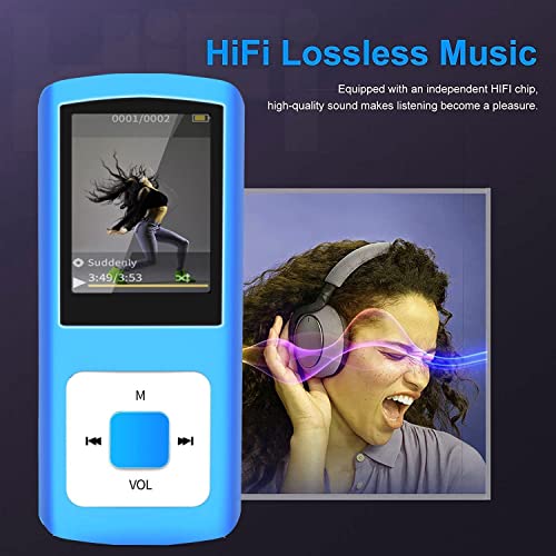 Mp3 Player, Mp3 Players With Bluetooth,Frehovy Music Player With 16Gb Memory Sd Card With Photo/Video Play/Fm Radio/Voice Recorder/E-Book Reader (Sky Blue) #TOP3