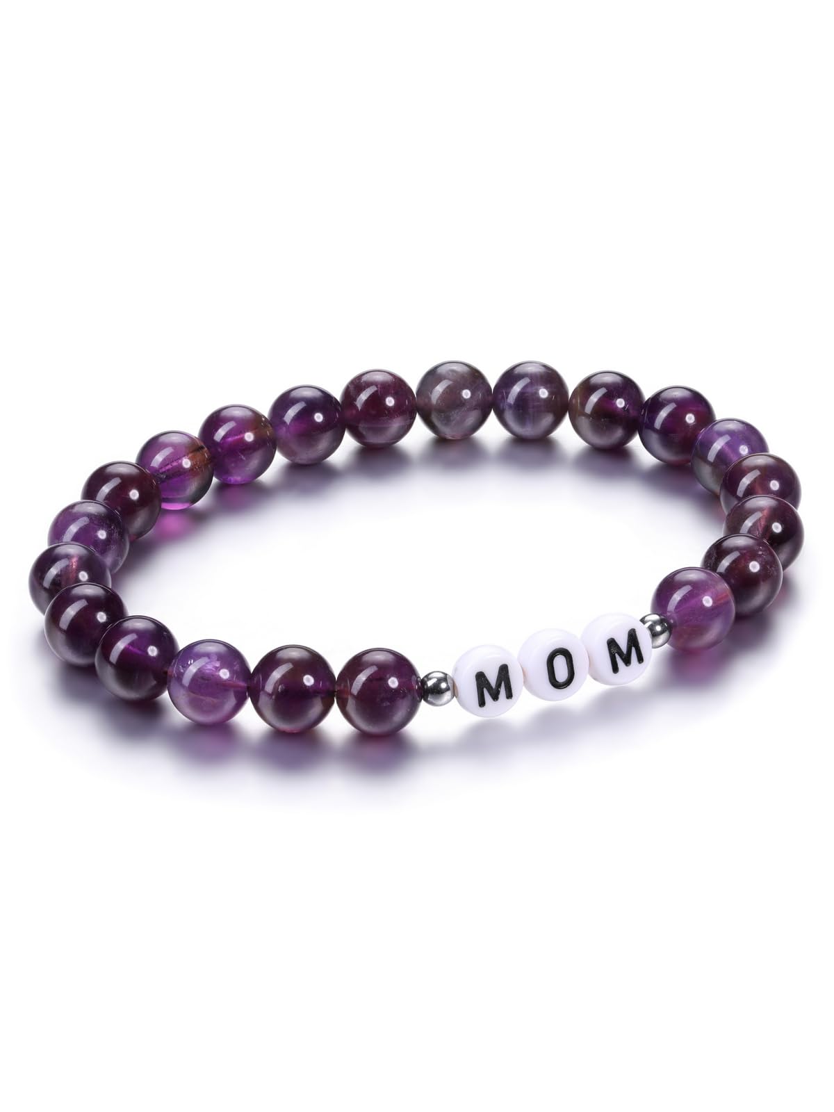 YDYDTTKD Personalisierte Armbänder für Damen und Herren, individuell gravierter Anfangsbuchstabe, Name, Perlenarmband, Geburtstagsgeschenke für Mama, Papa, Freund, Valentinstag, Jahrestag,