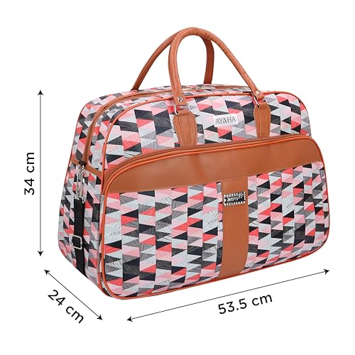 Image of Ayaha Large Travel Duffle Bag, Air Bag for Men and Women Cabin Luggage Bag Weekender Stylish Travel Bag with Detachable Shoulder Strap 47 litres (TB-10-Black)